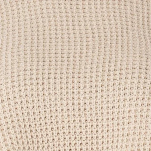 Beige Knitted Long Sleeve Sweater Crop Top and High Waist Pants Two Piece Set - Picture 9 of 17